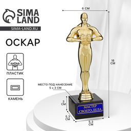 Кубок наградная фигура Мастер своего дела, оскар, пластик, подставка камень, 18 см