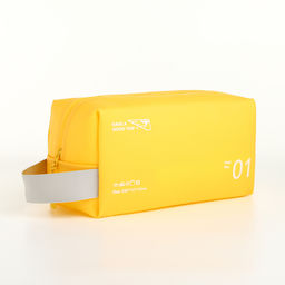 Косметичка на молнии для бассейна, с ручкой, с принтом Good trip, жёлтая