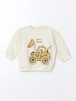 Bisiklet Yaka Uzun Kollu Bask?l? Erkek Bebek Sweatshirt ve E?ofman Alt 2li Tak?m - Waikiki фото 2