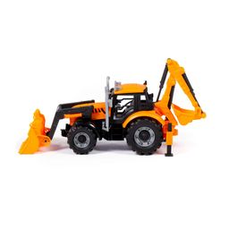 Экскаватор-погрузчик Прогресс инерционный (оранжевый) (в коробке) - Полесье фото 3