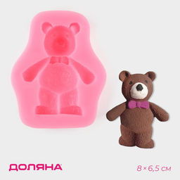 Молд Доляна Мишка, силикон, 8?6.5 см, розовый