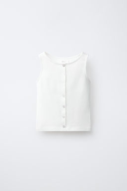 CAMISETA BOTONES / Blanco