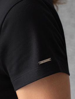 Нарядная футболка с принтом из премиального хлопка с эластаном VILATTE