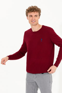 Erkek Bordo Basic Kazak