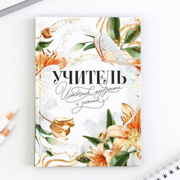 Подарочный набор, ежедневник А6, 80 л., ручка Учитель - Artfox фото 4