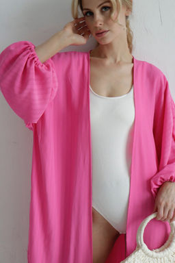 9571 Кимоно длинное розовое - Martichelli фото 5