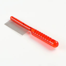 Расчёска для шерсти Пузырьки, прозрачная, 20 х 3,6 см, красная - Пижон фото 2