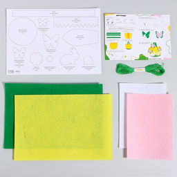 Набор для создания корзинки из фетра на пасху Пасхальный Зайка