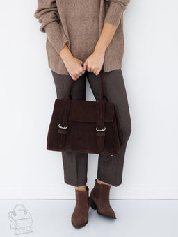 Сумка женская кожаная 1092M coffee Polina&Eiterou