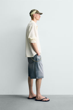 BERMUDA DENIM BAGGY FIT / Azul medio - Zara фото 4