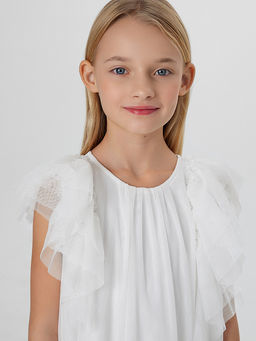 Нарядное платье для девочек белое - Mark formelle фото 5