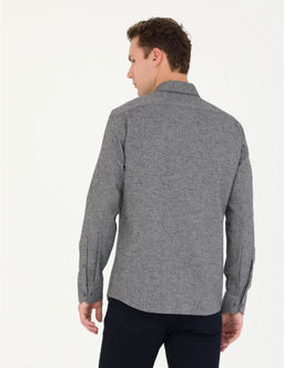Gri Slim Fit Uzun Kollu G_mlek - Pierre cardin фото 5