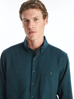 Regular Fit Uzun Kollu Gabardin Erkek G?mlek