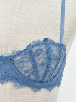 Balenli Dolgusuz Dantelli Fantezi Straplez S?tyen