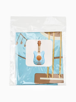 Цена за 3 шт. Воздушный шар фольгированный 35" «Голубая гитара»