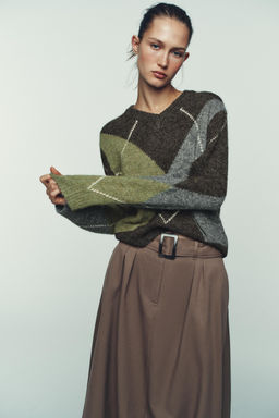 DIAMOND KNIT JUMPER - Zara фото 10