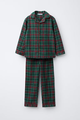 AGES 6-14 / CHECK FLANNEL PYJAMAS