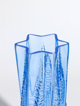 Ваза «Флоранс», 25×11×9 см, стекло, голубая