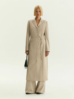 Жакет-платье макси в полоску, ML891/ginger - Emka фото 2