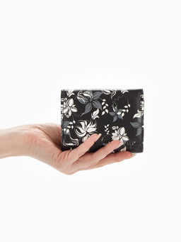 Кошелёк женский на кнопке, 10.5?2.5?8.5 см, с цветочным принтом, разноцветный