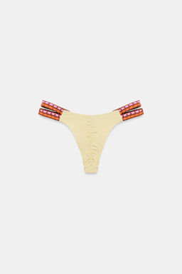 BRAGUITA BIKINI CINTAS CROCHET / Amarillo - Zara фото 4