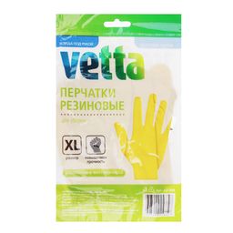 Перчатки резиновые размер XL, желтые (Китай)