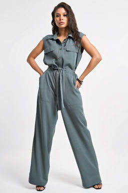 Комбинезон в стиле сафари полынь