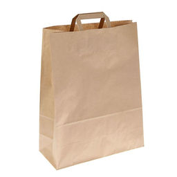 Цена за 20 шт. Пакет крафт без печати, плоская ручка 35 х 15 х 45 см