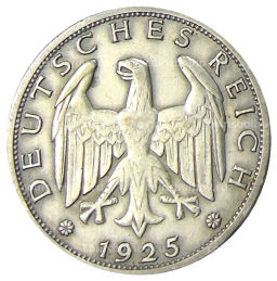 1 рейхсмарка 1925 года J Германия