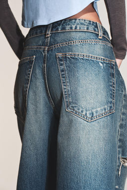 JEANS CINTURA DOBLADA TRF TIRO MEDIO / Azul - Zara фото 5
