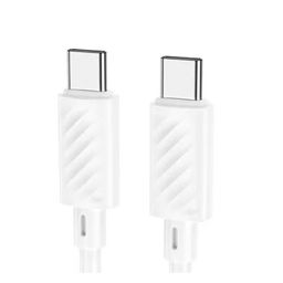 Кабель Type-C - Type-C, 1 м, PD60W, "Gratified", силиконовый, 2.4А (X88, 6931474783370) "HOCO", белый