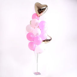 Воздушные шары, букет «С праздником!», набор 19 шт., на подставке