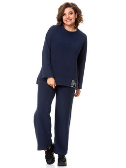 Костюм из флиса женский теплый темно-синий - Almond фото 6