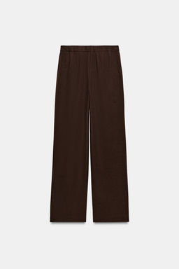 MID-WAIST STRAIGHT-LEG TROUSERS