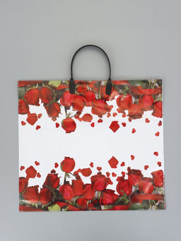 Цена за 10 шт. Пакет "Композиция ассорти", полиэтиленовый с пластиковой ручкой, 38 х 34 + 3 см, 90 мкм