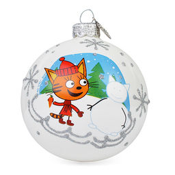 Елочный шар Карамелька и снеговик КУ-80-224271 - Коломеев фото 4