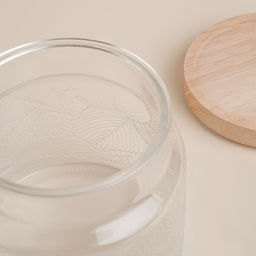 Банка для сыпучих продуктов SL Home Ивелин, 1 л, 1212 см, с деревянной крышкой, стекло, прозрачная - Sima-land home фото 3