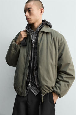 BOXY FIT TEXTURED JACKET