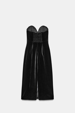 ZW COLLECTION LIMITED EDITION VELVET BUSTIER DRESS - Zara фото 5