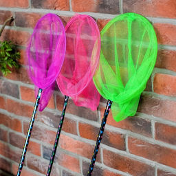 Сачок детский, ручка чёрный горох, 90 см, d=28 см, МИКС