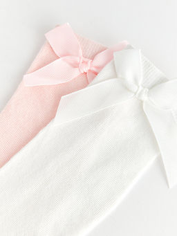 Fiyonk Detayl? K?z ?ocuk Diz Alt? ?orap 2li - Waikiki фото 3