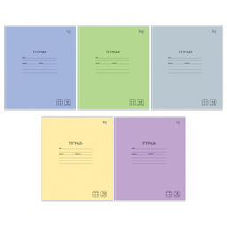 Тетрадь 12л. BG клетка "Однотонная. Микс" (Т5ск12 63370) обложка - мелованный картон