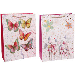 Пакет подарочный "Бабочки" 31*42*12 см