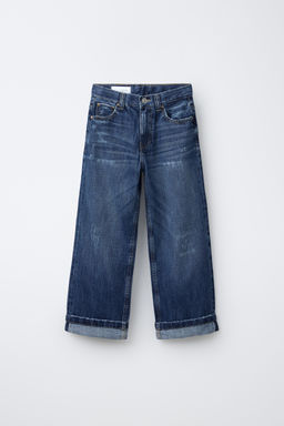 LOOSE FIT JEANS WITH SELVEDGE TURN-UP HEM - Zara фото 8