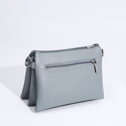 Сумка кросс-боди на молнии, 3 наружных кармана, цвет серо-голубой - Simaland фото 2