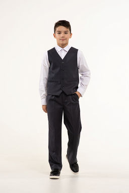 Серые школьные брюки для мальчика Инфанта, модель 0915/5  фото 4