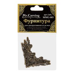 Mr. Carving MMG-003 фурнитура для шкатулок накладка 4 x 4 см 5 х 4 шт. №02 бронза - Love2art фото 3