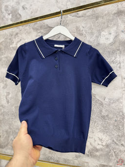 Футболка поло однотонная