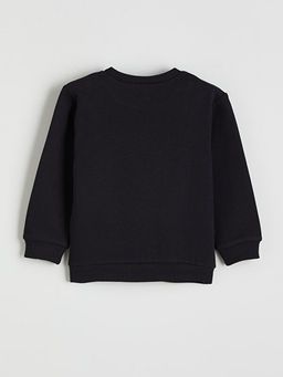 Bask?l? Erkek ?ocuk Kal?n Sweatshirt 2li