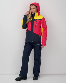 Горнолыжный костюм женский зимний темно-синего цвета 02803TS